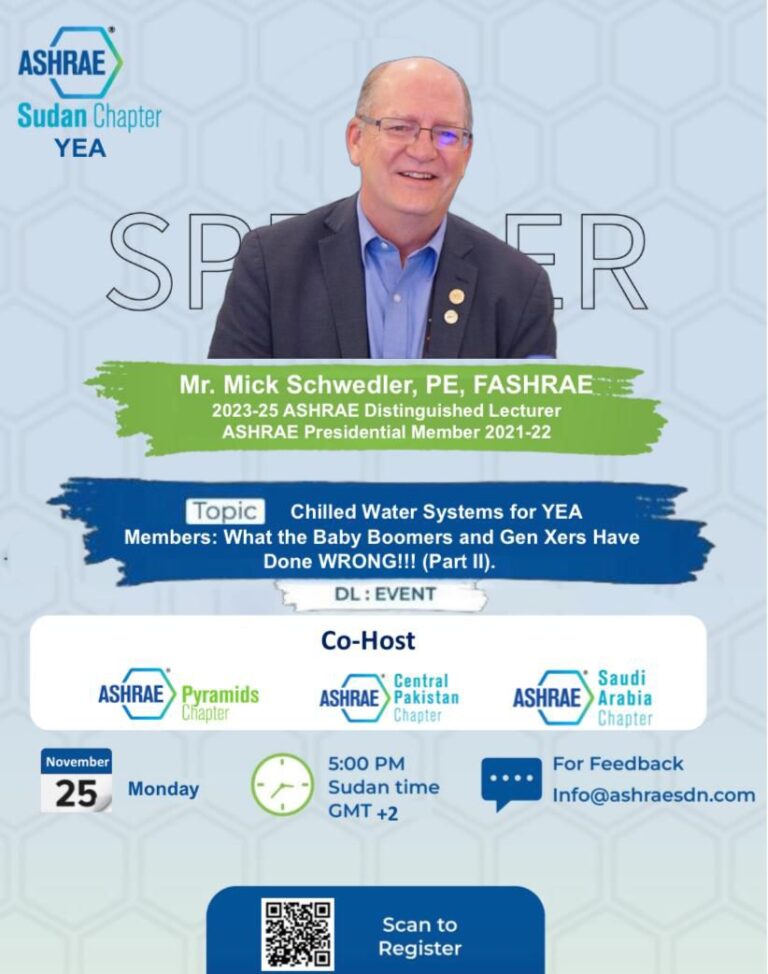 Meet Mr. Mick Schwedler ASHRAE DL